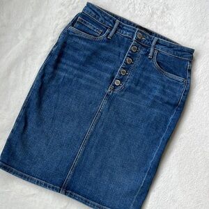 Banana Republic button fly denim skirt